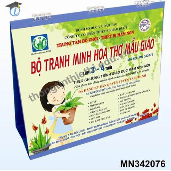 Bộ tranh minh họa thơ lớp 3-4 tuổi